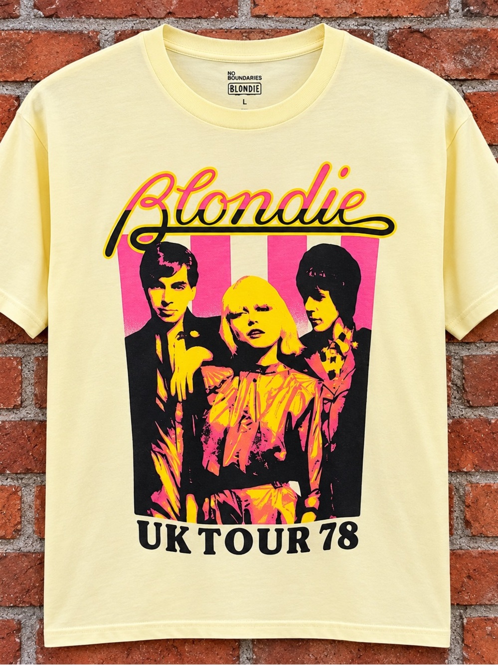 Blondie retro Yellow Graphic Tee - UK Tour 78
